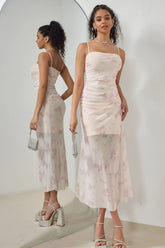 Strap Vacation Stretch Mermaid Maxi Floral Dress