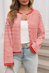 Striped Color Block Cardigan