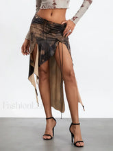 Low Rise Tassel Asymmetrical Retro Skirt