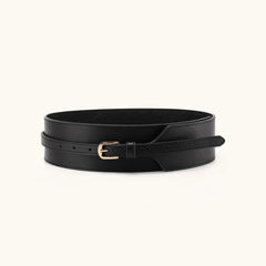 Solid Color Wide Minimal Waist Belt