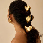 Metal Heart Design Hair Claw