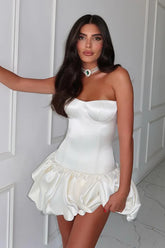 Strapless Ruched A-Line Party Dress