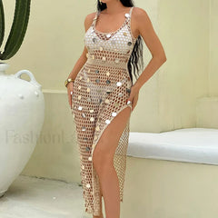 Glitter Hollow Out Cover Up