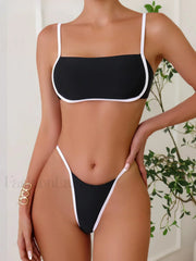 Knotted Splicing Padded Bikini Set
