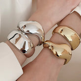 Asymmetrical Twisted Open Cuff Bracelet
