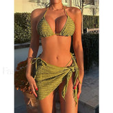 Triangle Top Cover Up Bikini Set