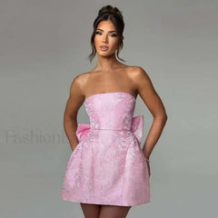 Bow Bandage Party Mini Dress
