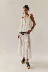 Mesh Tie Strap Sleeveless Loose Fit Tank Top