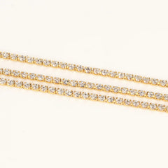 Layered Rhinestone Shiny Body Waist Chain