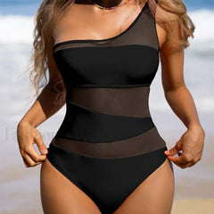 Mesh Sheer Orange One Piece