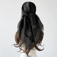 Paisley Print Large Square Retro Shawl Scarf