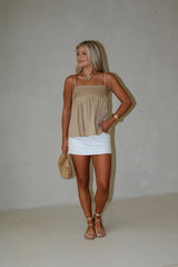 Morrison Pleated Top-Light Taupe