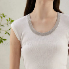 Wool Silk Vest Summer Cool T-Shirt