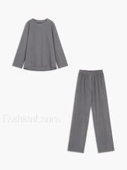 Let's Get Cozy Trendy Two Piece Pants Set