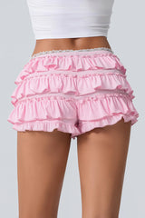 Y2K Tiered Lace Skort Low Rise Hot Skort