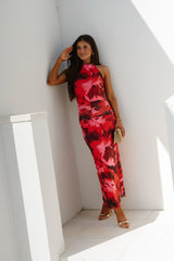 Barley Maxi Dress-Red Floral