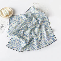 Cotton Floral Print Square Head Neck Scarf