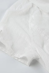 Slim Fit Short Sleeve Textured Blouse