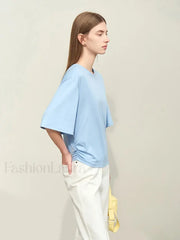 Slightly Elastic Loose Cotton T-Shirt