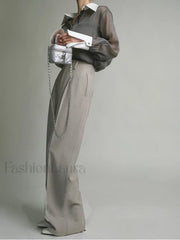 Leisure See Through Trendy Shirt With Cami Top
