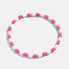 Brighten Up Enamel Beaded Bracelet - Berries 'N Cream