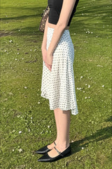 Polka Dot Mesh Layered Skirt