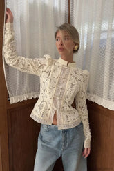 Lace Hollow See-Through Cardigan