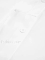 Semi-Sheer Button Down Tied Long Shirt