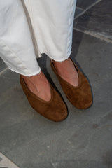 Leni Ballet Flat-Chestnut Suede