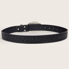 Vintage Horse Buckle Faux Leather Belt