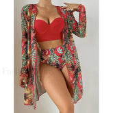Pink Dot Print Mesh Cover Up