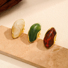 Stainless Steel Open Titanium Colorfast Ring