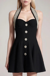 Halter Bandage A-line Cocktail Dress