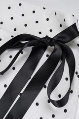 White Polka Dot Bodycon Mini Skirt