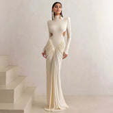 Sexy High Neck Backless Maxi Dress