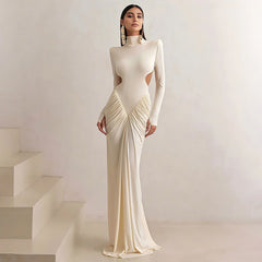Sexy High Neck Backless Maxi Dress