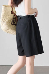 Loose Fit Straight Tailored Casual Shorts