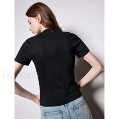 U-neck Slim Fit Pullover Cotton T-Shirt