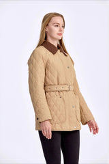Tailored Lapel Commuter Puffer Jacket