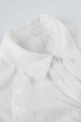 Slim Fit Short Sleeve Textured Blouse