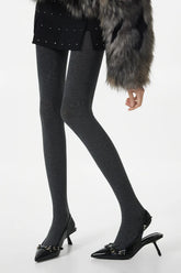 High Waist Knit Moisture Wicking Compression Tights