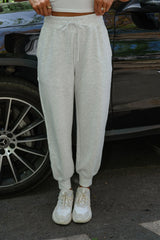 Andria Jogger Pants-Light Heather Grey