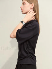 Slightly Elastic Loose Cotton T-Shirt
