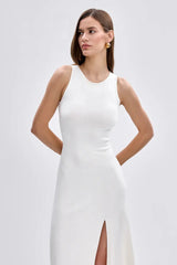Elegant Knit Sleeveless Sweater Dress