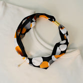 Pearl Magnetic Buckle Polka Dot Neck Scarf