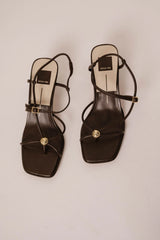 Dolce Vita Mylee Leather Heels-Dark Brown