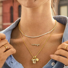 Block Pavé Initial Cluster Charm - S