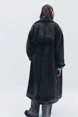 Dark Vintage Relaxed Denim Overcoat