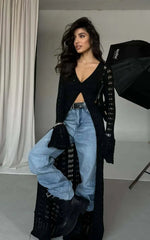 Knitted Flare Long Sleeve Beach Cardigan