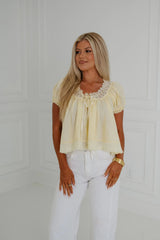 Jessie Lace Top- Yellow